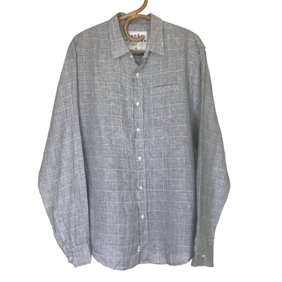 Frank & Eileen Linen Men’s XL Long Sleeve Button Front Shirt Gray - Picture 2 of 9